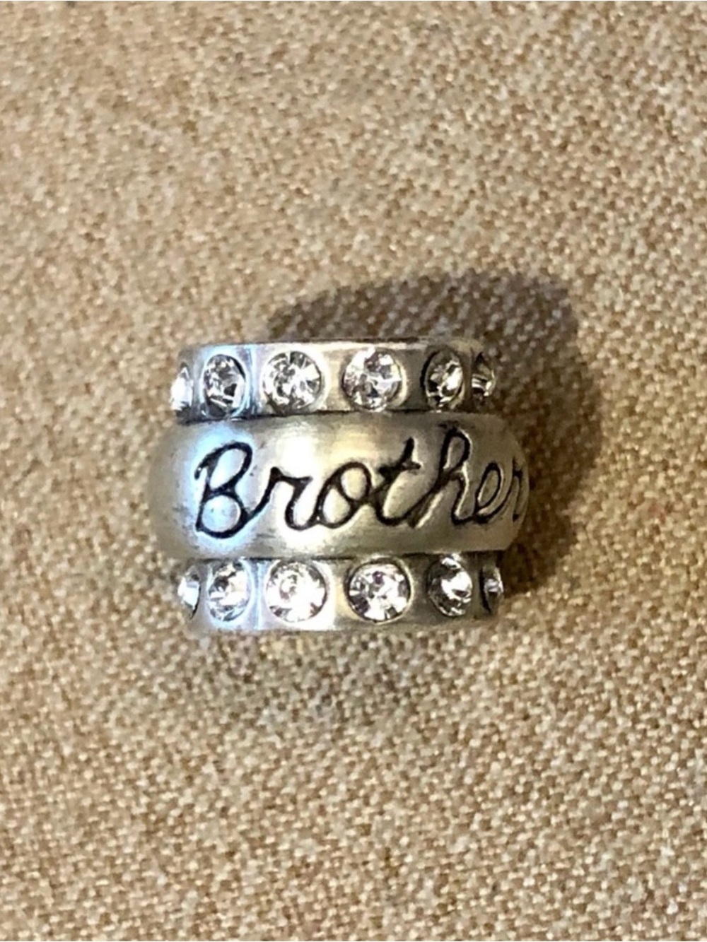 🆕Listing! 🆕 Brighton Brother Brushed silver with clear crystal accents Retired